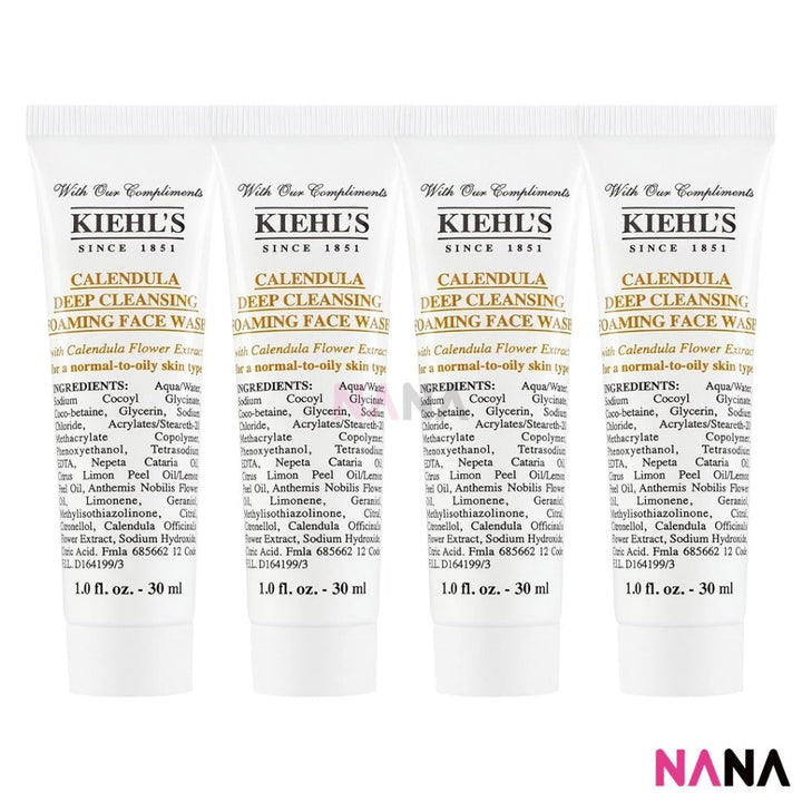 Kiehl’s Calendula Deep Cleansing Foaming Face Wash Sample Pack (30ml x 8/4/2) - NANA MALL