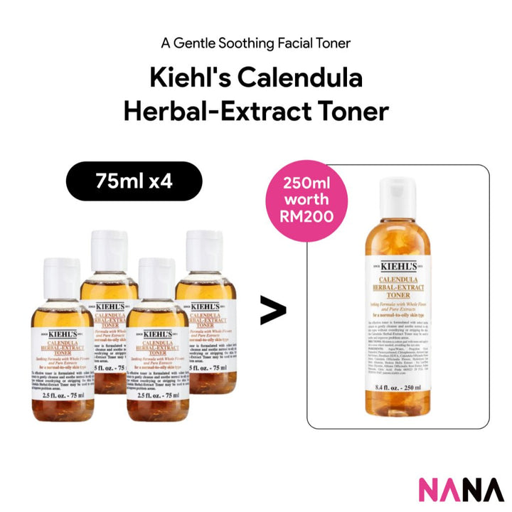 Kiehl's Calendula Herbal - Extract Toner Sample Pack (75ml x 2/4) - NANA MALL