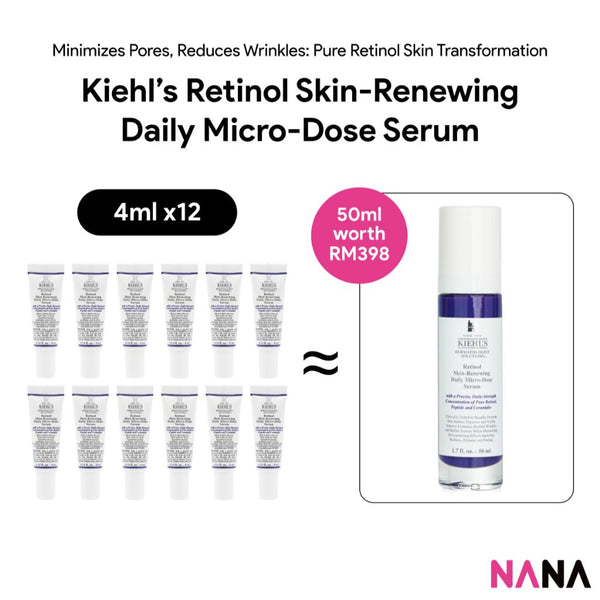 Kiehl’s Retinol Skin - Renewing Daily Micro - Dose Serum Sample Pack (4ml x 12/6) - NANA MALL