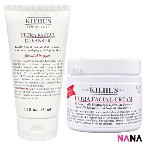 Kiehl's Ultra Facial Cleanser 150ml + Ultra Facial Cream 125ml - NANA MALL