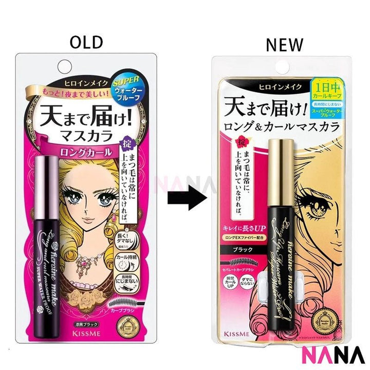 Kiss Me Heroine Make Mascara/ Eyeliner (Eyeliner: 01 Jet Black, 02 Bitter Brown, 03 Tea Black) (Mascara: Long & Curl Black, Volume & Curl Black, Long & Curl Deep Black, Volume&Curl Jet Black , Long & Curl AF Brown, Volume & Curl AF Brown) - NANA MALL
