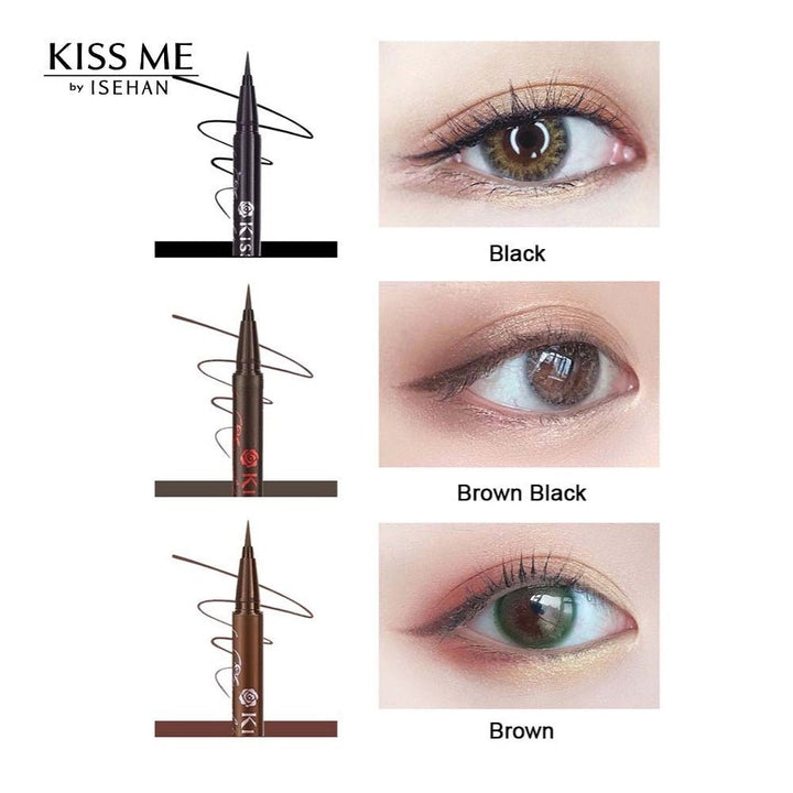 Kiss Me Heroine Make Mascara/ Eyeliner (Eyeliner: 01 Jet Black, 02 Bitter Brown, 03 Tea Black) (Mascara: Long & Curl Black, Volume & Curl Black, Long & Curl Deep Black, Volume&Curl Jet Black , Long & Curl AF Brown, Volume & Curl AF Brown) - NANA MALL