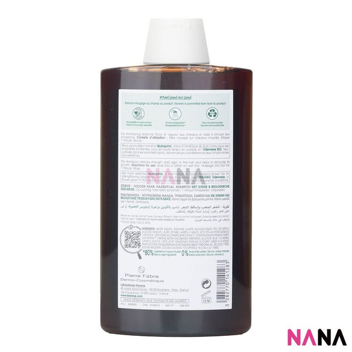 KLORANE Shampoo with Quinine & Organic Edelweiss 400ml - NANA MALL