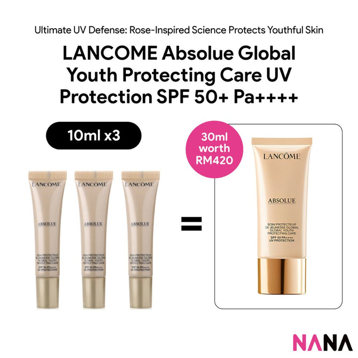 LANCOME Absolue Global Youth Protecting Care UV Protection SPF 50+ Pa++++ Sample Pack (10ml x 3/6) - NANA MALL