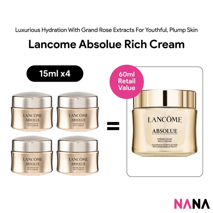ランコム アプソリュ リッチクリーム サンプルパック 15ml x 4/2 