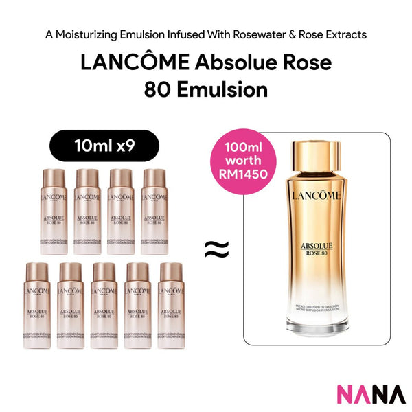 LANCÔME Absolue Rose 80 Emulsion Sample Pack (10ml x 9/6/3) - NANA MALL