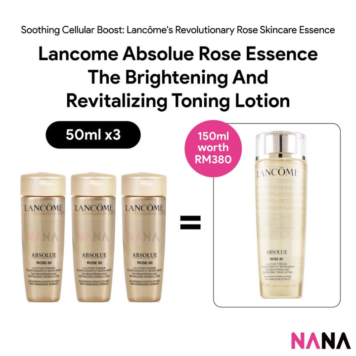 Lancome Absolue Rose Essence The Brightening And Revitalizing Toning Lotion Sample Pack (50ml x 3/2/1) - NANA MALL