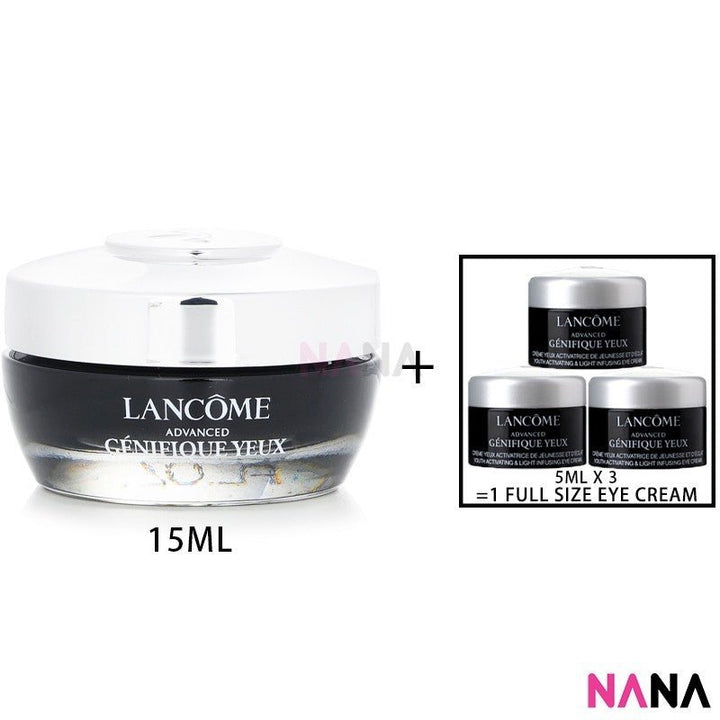 Lancome Advanced Genifique Youth Activating Eye Cream Brightens Dark Circles 15ml + Eye Cream Sample (5ml x3) - NANA MALL