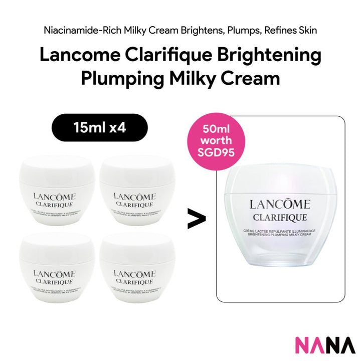 LANCOME Clarifique Brightening Plumping Milky Cream Sample Pack (15ml x 4/2) - NANA MALL