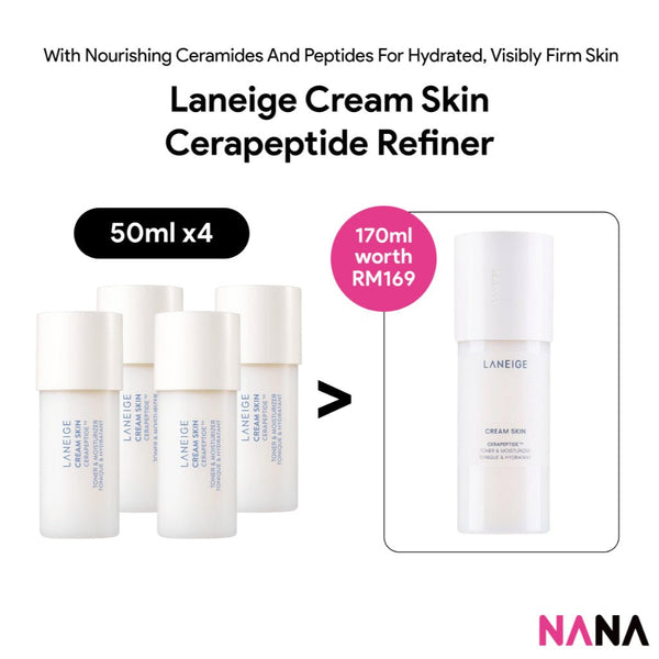 Laneige Cream Skin Cerapeptide Refiner Sample Pack (50ml x 4/2) - NANA MALL