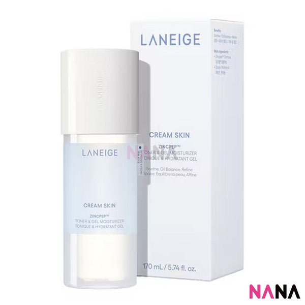 LANEIGE Cream Skin Zincpep Toner & Gel Moisturizer 170ml - NANA MALL