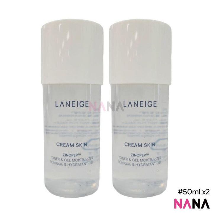 LANEIGE Cream Skin Zincpep Toner & Gel Moisturizer 50ml x2 - NANA MALL