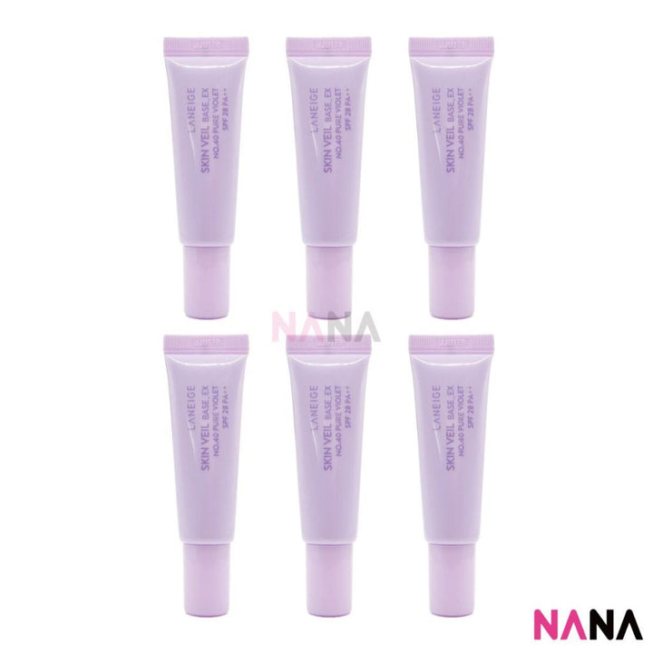 Laneige Skin Veil Base EX SPF28 PA++ No. 40 Pure Violet Sample Pack (10ml x 6/3) - NANA MALL