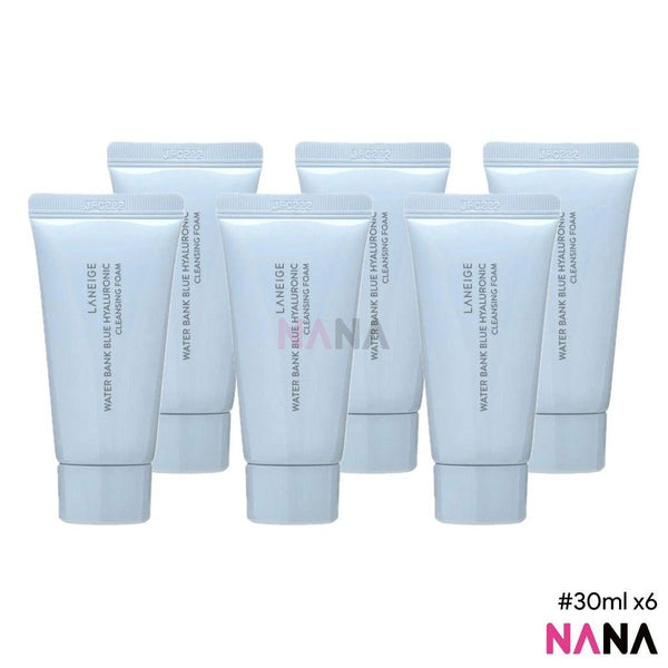 LANEIGE Water Bank Blue Hyaluronic Cleansing Foam 30ml x6 - NANA MALL