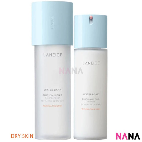 LANEIGE Water Bank Blue Hyaluronic Duo Set (Toner 160ml + Emulsion120ml) For Normal to Dry skin - NANA MALL