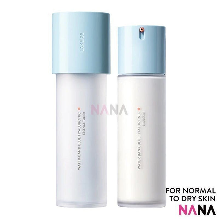 LANEIGE Water Bank Blue Hyaluronic Duo Set (Toner 160ml + Emulsion120ml) For Normal to Dry skin - NANA MALL