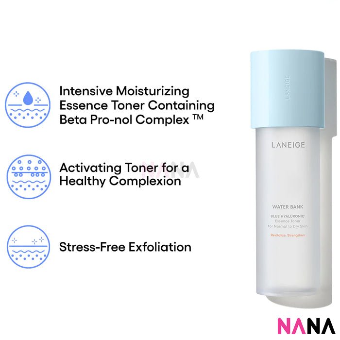 Laneige Water Bank Blue Hyaluronic Toner 160ml (for Normal to Dry Skin) - NANA MALL