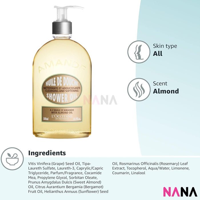 L'OCCITANE Almond Shower Oil 500ml - NANA MALL