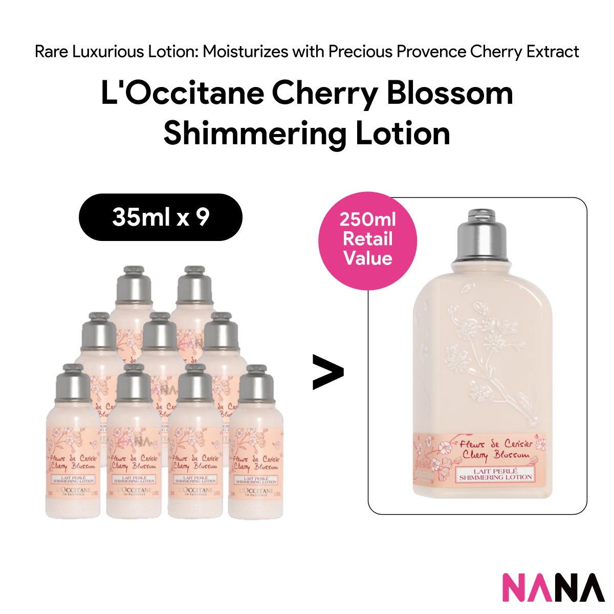 L'Occitane Cherry Blossom Shimmering Lotion Sample Pack – NANA MALL