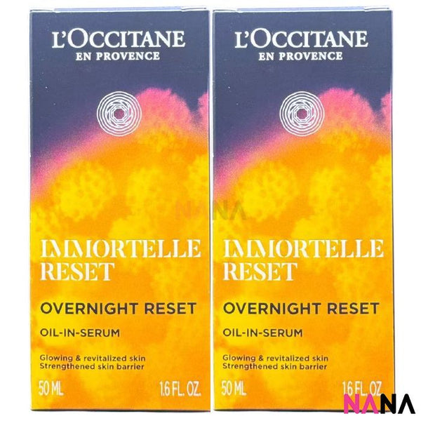 L'Occitane Immortelle Overnight Reset Oil - In - Serum 50ml x2 - NANA MALL