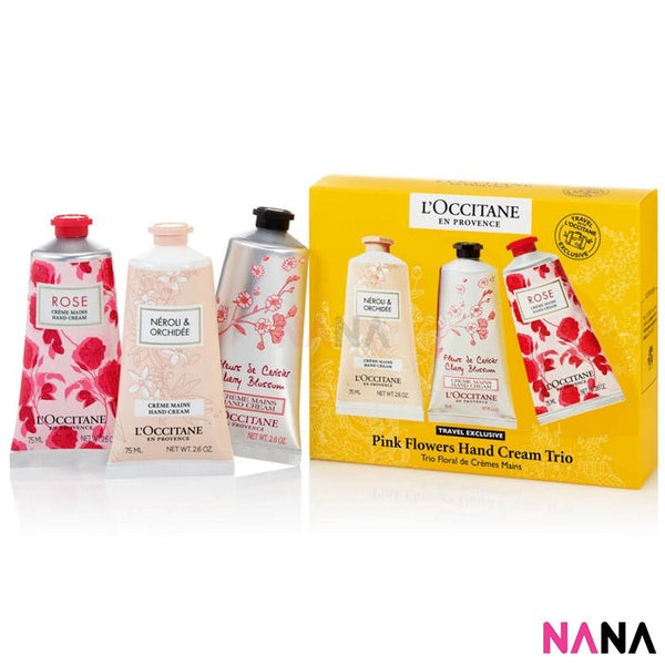 L'OCCITANE Pink Flowers Hand Cream Trio 3 x 75ml - NANA MALL