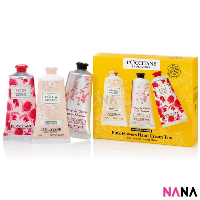 L'OCCITANE Pink Flowers Hand Cream Trio 3 x 75ml - NANA MALL