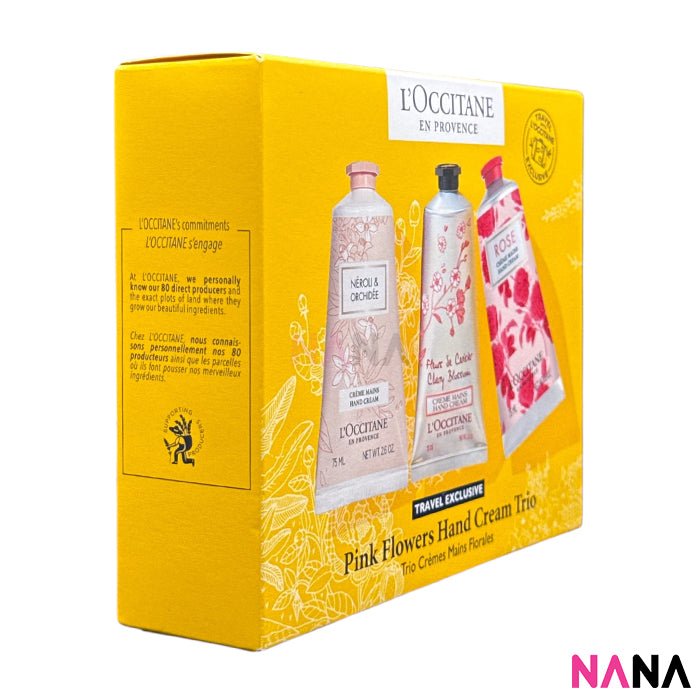 ロクシタピンクフラワーハンドクリームトリオ L'OCCITANE Pink Flowers Hand Cream Trio 3 x 75ml | NANA MALL