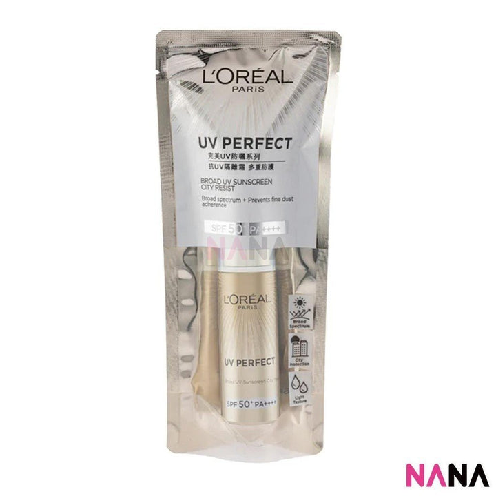 L'OREAL UV Perfect Broad UV Sunscreen City Resist SPF50+ PA++++ 30ml - NANA MALL