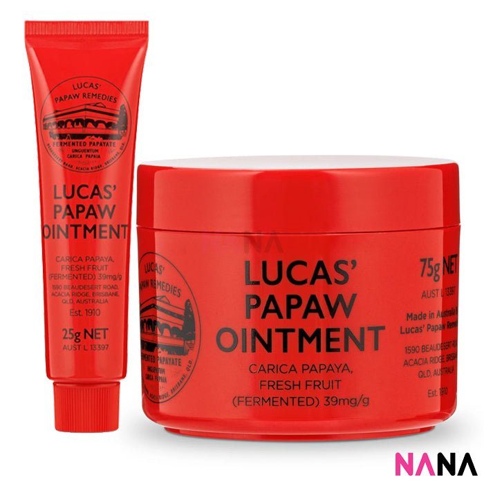 Lucas Papaw Ointment 1 Tube (25g) & 1 Bottle (75g) - NANA MALL
