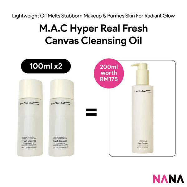 M.A.C Hyper Real Fresh Canvas Cleansing Oil Sample Pack (100ml x 2/4) - NANA MALL