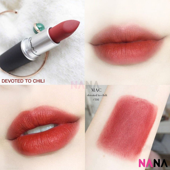 MAC Matte Lipstick Power Kiss Lipstick - Devoted To Chili 3g - NANA MALL