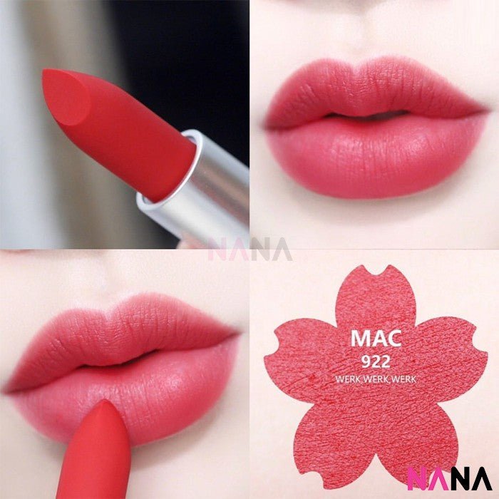 MAC Powder Kiss Lipstick 3g [314 MULL IT OVER, 316 DEVOTED TO CHILI, 922 WERK,WERK,WERK, 923 STAY CURIOUS, 926 DUBONNET BUZZ, 930 BRICKTHROUGH] - NANA MALL