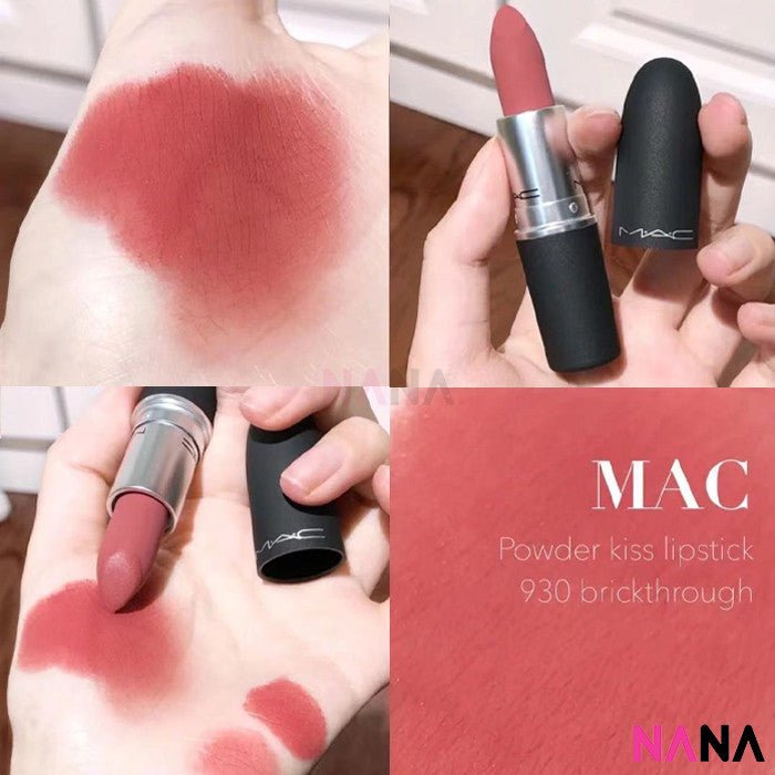 MAC Powder Kiss Lipstick - 930 BRICKTHROUGH 3g - NANA MALL