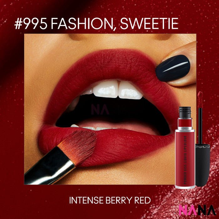 MAC Powder Kiss Liquid Lipcolour - 995 FASHION, SWEETIE 5ml - NANA MALL