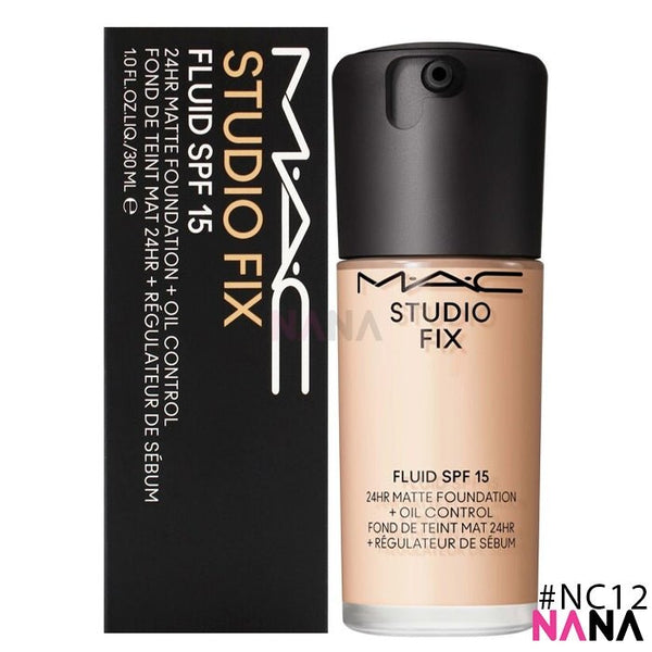 MAC Studio Fix Fluid SPF15 24HR Matte Foundation + Oil Control NC12 30ml - NANA MALL