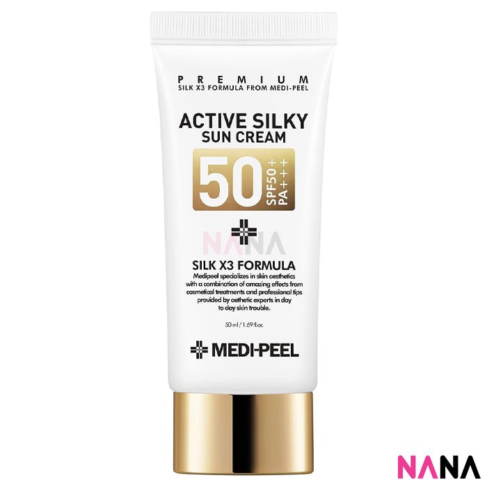 Medi - Peel Active Silky Sun Cream SPF50+ PA+++ 50ml - NANA MALL