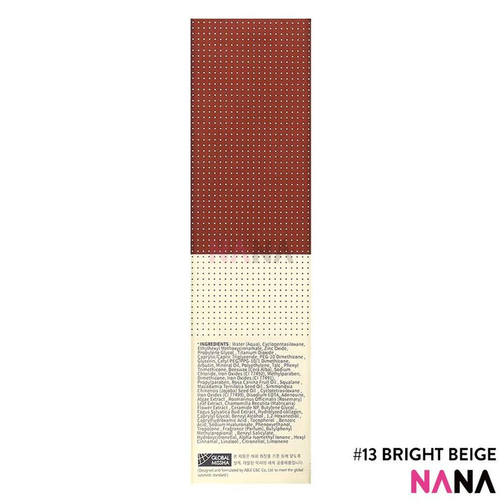 MISSHA M Perfect Cover BB Cream SPF 42 PA+++ 13 Bright Beige 50ml x2 - NANA MALL