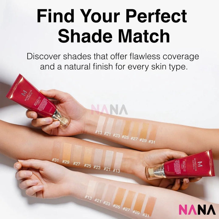 MISSHA M Perfect Cover BB Cream SPF 42 PA+++ 13 Bright Beige 50ml x2 - NANA MALL