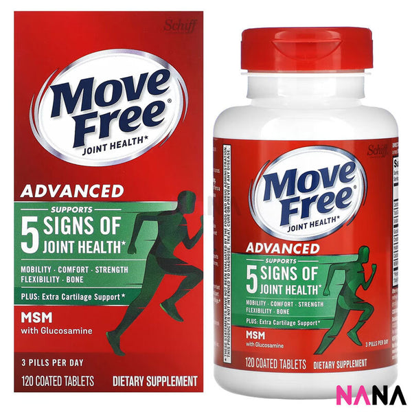 Schiff Move Free Advanced Plus MSM With Glucosamine Joint Supplements 120 Tablets