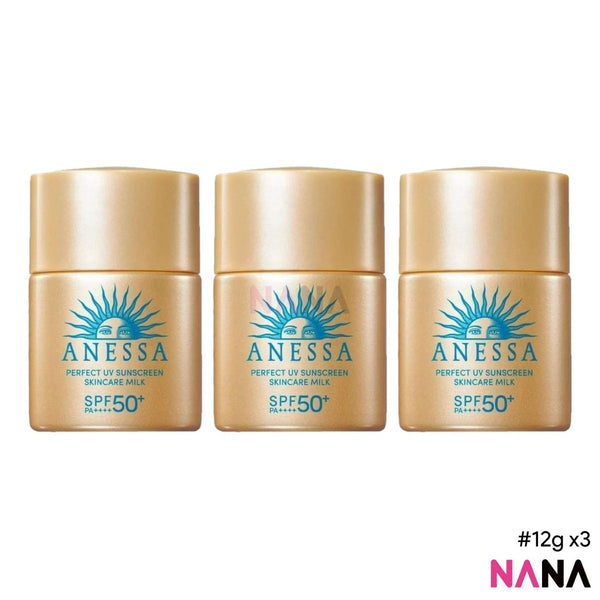 Anessa Perfect UV Sunscreen Skincare Milk SPF50+ PA++++ 12ml x3