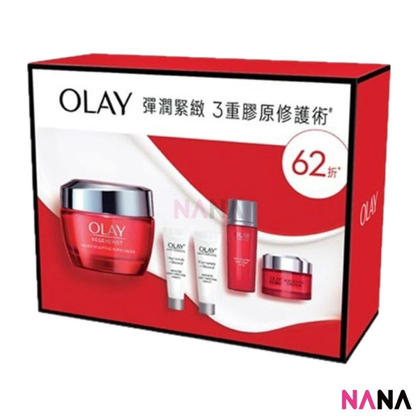 OLAY Bouncy & Firming Pack(Super Cream 50g + 14g + Toner 18ml + Radiance Ess 6ml x2)