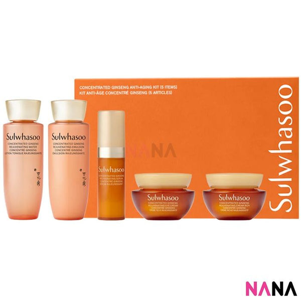 Sulwhasoo Concentrated Ginseng Anti-Aging Kit Set (5 Items)