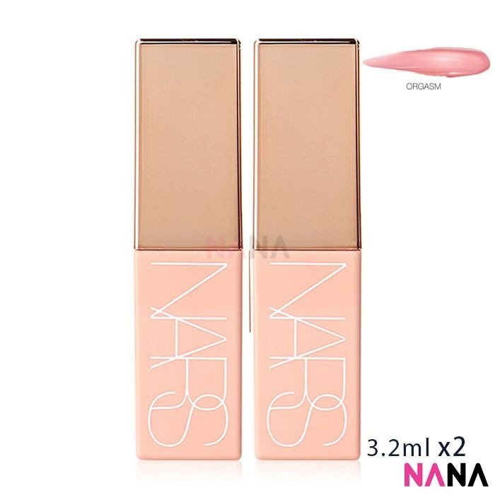 NARS Afterglow Liquid Blush ORGASM - Peachy Pink With Golden Shimmer Sample Pack (3.2ml x 2/1) - NANA MALL