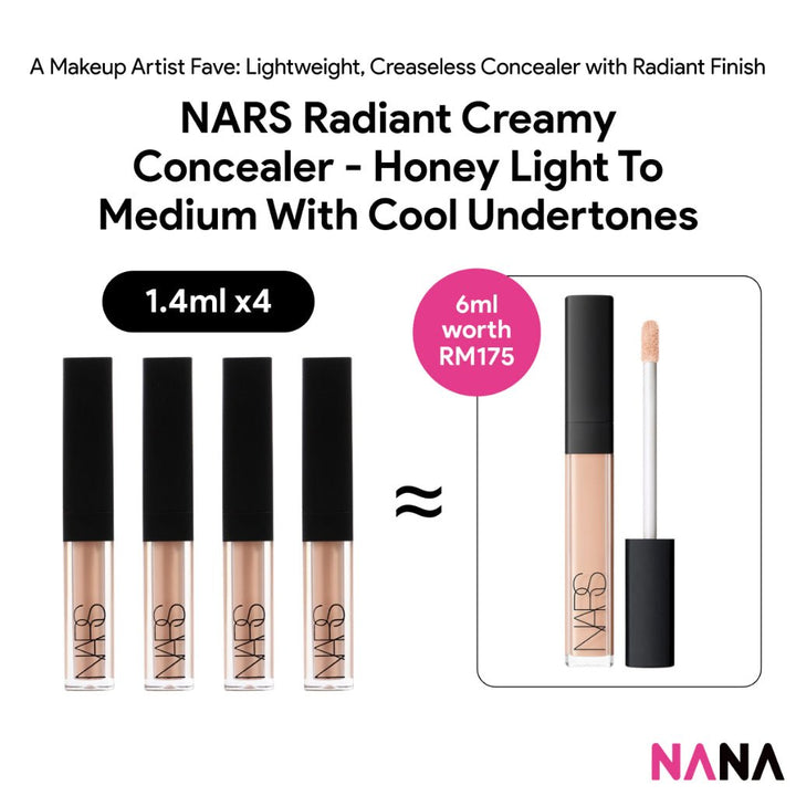 NARS Radiant Creamy Concealer - Honey Light to medium with cool undertones Sample Pack (1.4ml x 4/2/1) - NANA MALL