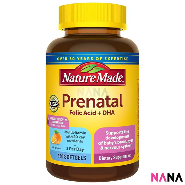 Nature Made Prenatal Folic Acid + DHA 150 Softgels - NANA MALL