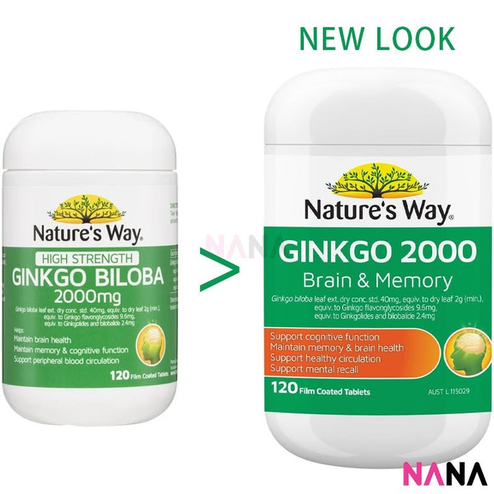 Nature's Way Ginkgo Biloba 2000mg 120 Tablets (EXP:03 2027) - NANA MALL