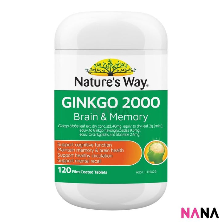 Nature's Way Ginkgo Biloba 2000mg 120 Tablets (EXP:03 2027) - NANA MALL