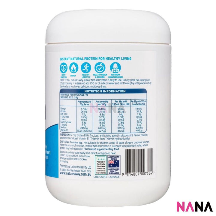 Nature's Way Instant Natural Protein Vanilla 375g - NANA MALL
