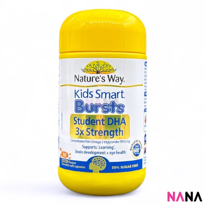 Nature's Way Kids Smart Bursts Student DHA 3X Strength 50 Soft Capsules - NANA MALL