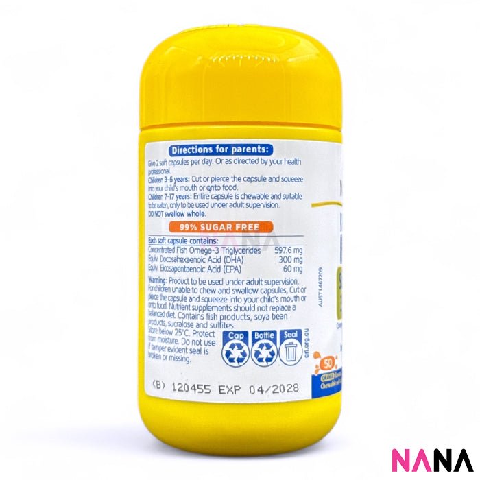 Nature's Way Kids Smart Bursts Student DHA 3X Strength 50 Soft Capsules - NANA MALL